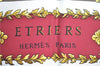 Authentic HERMES Carre 90 Scarf "ETRIERS" Silk Bordeaux Red J7059