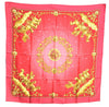 Authentic HERMES Carre 90 Scarf "LOSNVOS" Silk Red J7067