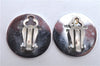 Authentic HERMES BIJOUTERIE FANTASIE Sellier Earrings Silver J7077