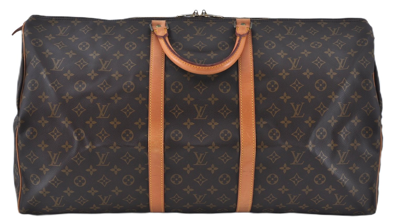 Authentic Louis Vuitton Monogram Keepall 60 Travel Boston Bag M41422 LV J7094