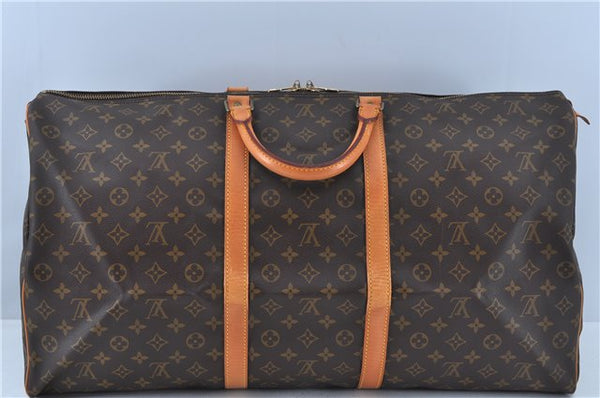 Authentic Louis Vuitton Monogram Keepall 60 Travel Boston Bag M41422 LV J7094