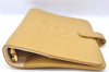 Authentic CHANEL Caviar Skin CC Logo Notebook Cover Yellow J7098