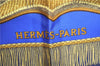 Authentic HERMES Carre 90 Scarf "Poste et Cavalerie" Silk Navy Blue J7113