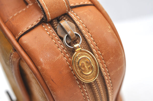 Authentic GUCCI Shoulder Cross Body Bag GG PVC Leather Yellow Brown Junk J7144