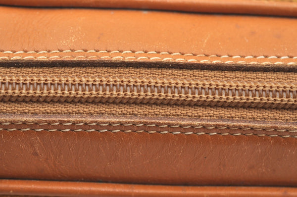 Authentic GUCCI Shoulder Cross Body Bag GG PVC Leather Yellow Brown Junk J7144