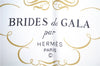 Authentic HERMES Carre 90 Scarf "BRIDES de GALA par" Silk Light Blue Box J7159