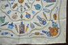 Authentic HERMES Carre 90 Scarf "Qu' importe le flacon" Silk Ivory J7165