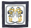 Authentic HERMES Carre 90 Scarf "BRIDES de GALA par" Silk Black J7169