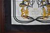 Authentic HERMES Carre 90 Scarf "BRIDES de GALA par" Silk Black J7169