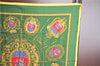 Authentic HERMES Carre 90 Scarf "Les Armes de Paris" Silk Yellow Green J7171