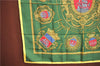 Authentic HERMES Carre 90 Scarf "Les Armes de Paris" Silk Yellow Green J7171