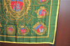 Authentic HERMES Carre 90 Scarf "Les Armes de Paris" Silk Yellow Green J7171