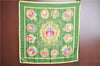 Authentic HERMES Carre 90 Scarf "Les Armes de Paris" Silk Yellow Green J7171