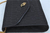 Auth Christian Dior Honeycomb Shoulder Hand Bag Chain Nylon Leather Black J7189