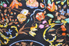 Authentic HERMES Carre 90 Scarf "PIERRES dORIENT et dOCCIDENT" Silk Black J7191