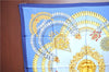 Authentic HERMES Carre 90 Scarf "KOSMIMA" Silk Navy Blue J7196