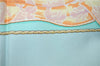 Authentic HERMES Carre 90 Scarf "Au dela des cinq mers" Silk Light Blue J7199