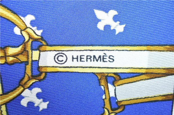 Authentic HERMES Carre 90 Scarf "SELLES A HOUSSE" Silk Red J7200