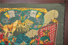 Authentic HERMES Carre 90 Scarf "ART des STEPPES" Silk Green J7201