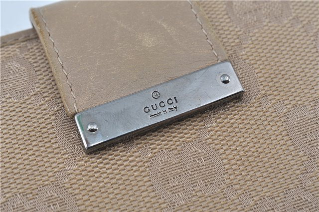 Authentic GUCCI Long Wallet Purse GG Canvas Leather 74210 Beige J7217