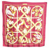 Authentic HERMES Carre 90 Scarf "Caraibes" Silk Bordeaux Red J7225