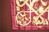 Authentic HERMES Carre 90 Scarf "Caraibes" Silk Bordeaux Red J7225