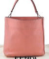Authentic FENDI Selleria Shoulder Hand Bag Purse Leather Pink J7228
