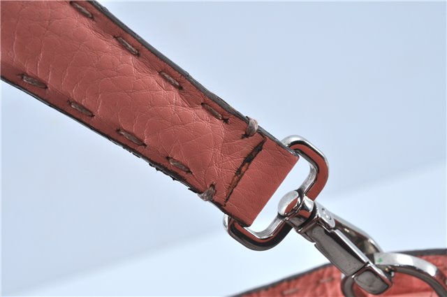 Authentic FENDI Selleria Shoulder Hand Bag Purse Leather Pink J7228