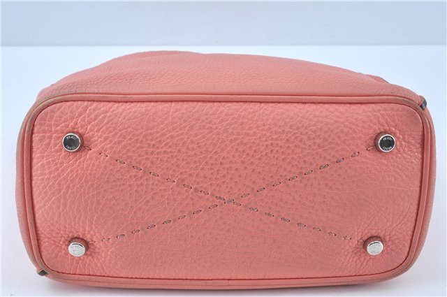Authentic FENDI Selleria Shoulder Hand Bag Purse Leather Pink J7228