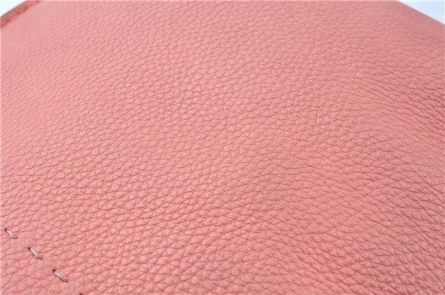 Authentic FENDI Selleria Shoulder Hand Bag Purse Leather Pink J7228