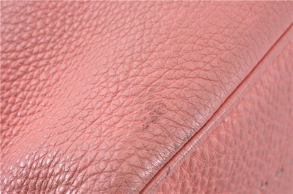 Authentic FENDI Selleria Shoulder Hand Bag Purse Leather Pink J7228