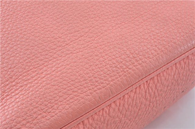 Authentic FENDI Selleria Shoulder Hand Bag Purse Leather Pink J7228