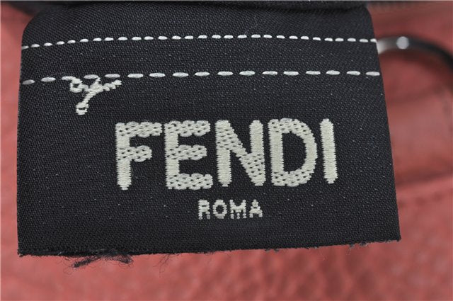 Authentic FENDI Selleria Shoulder Hand Bag Purse Leather Pink J7228