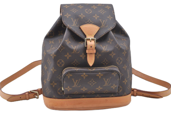 Authentic Louis Vuitton Monogram Montsouris MM Backpack M51136 LV J7245