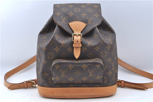 Authentic Louis Vuitton Monogram Montsouris MM Backpack M51136 LV J7245