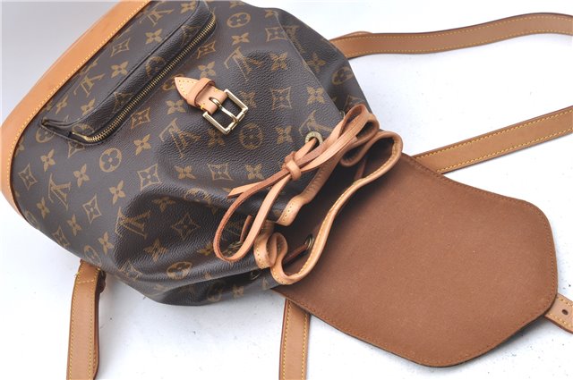 Authentic Louis Vuitton Monogram Montsouris MM Backpack M51136 LV J7245