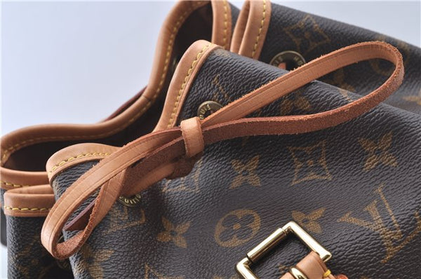 Authentic Louis Vuitton Monogram Montsouris MM Backpack M51136 LV J7245