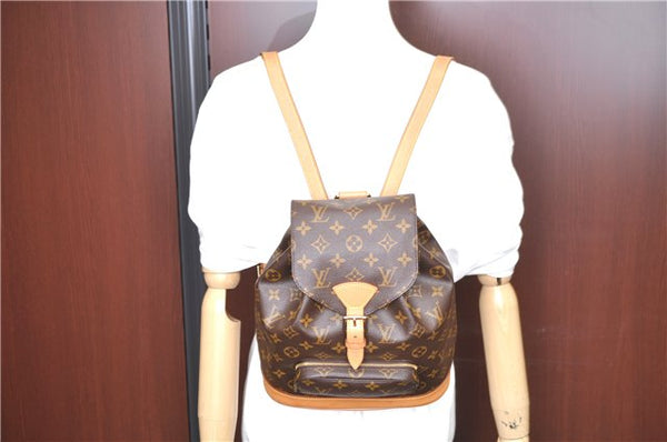 Authentic Louis Vuitton Monogram Montsouris MM Backpack M51136 LV J7245