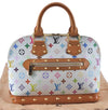 Auth Louis Vuitton Monogram Multicolor Alma PM Hand Bag White M92647 LV J7306