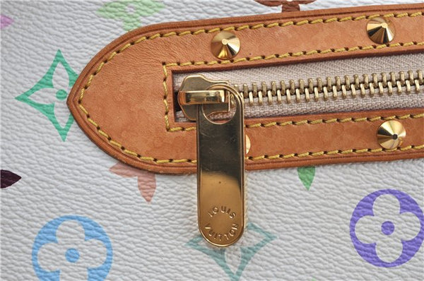 Auth Louis Vuitton Monogram Multicolor Alma PM Hand Bag White M92647 LV J7306