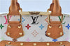 Auth Louis Vuitton Monogram Multicolor Alma PM Hand Bag White M92647 LV J7306
