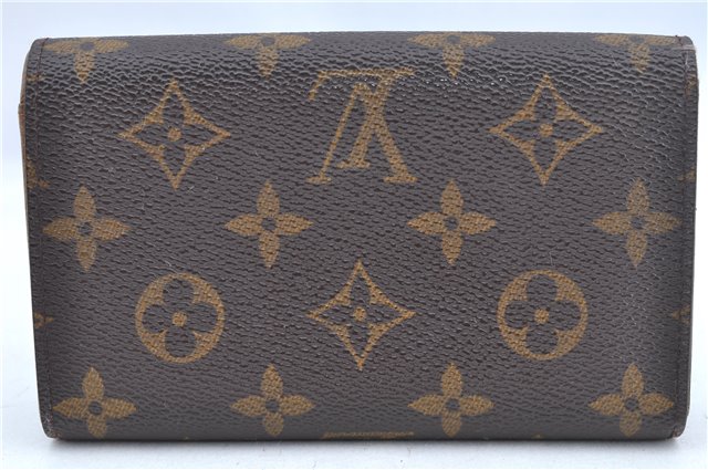 Auth Louis Vuitton Monogram Porte Monnaie Billets Tresor Wallet M61730 LV J7320