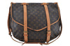 Authentic Louis Vuitton Monogram Saumur 43 Shoulder Cross Bag M42252 LV J7362