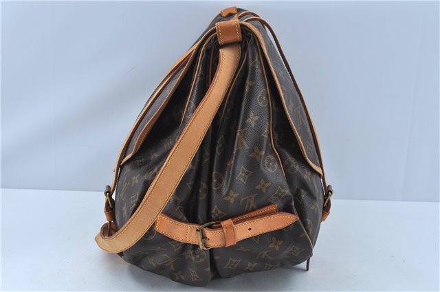 Authentic Louis Vuitton Monogram Saumur 43 Shoulder Cross Bag M42252 LV J7362