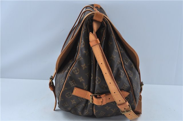 Authentic Louis Vuitton Monogram Saumur 43 Shoulder Cross Bag M42252 LV J7362