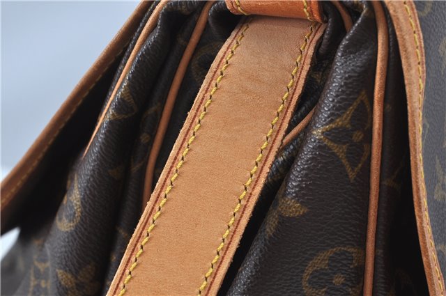 Authentic Louis Vuitton Monogram Saumur 43 Shoulder Cross Bag M42252 LV J7362