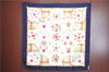 Authentic HERMES Carre 90 Scarf "Herbier de Gavarnie" Silk Navy Blue Box J7398