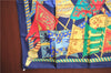 Authentic HERMES Carre 90 Scarf "Etendards et Bonnieres" Silk Navy Box J7399