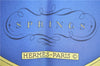 Authentic HERMES Carre 90 Scarf "SPRINGS" Silk Navy Blue Box J7400