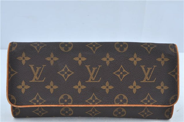 Authentic Louis Vuitton Monogram Pochette Twin GM Shoulder Bag M51852 LV J7411